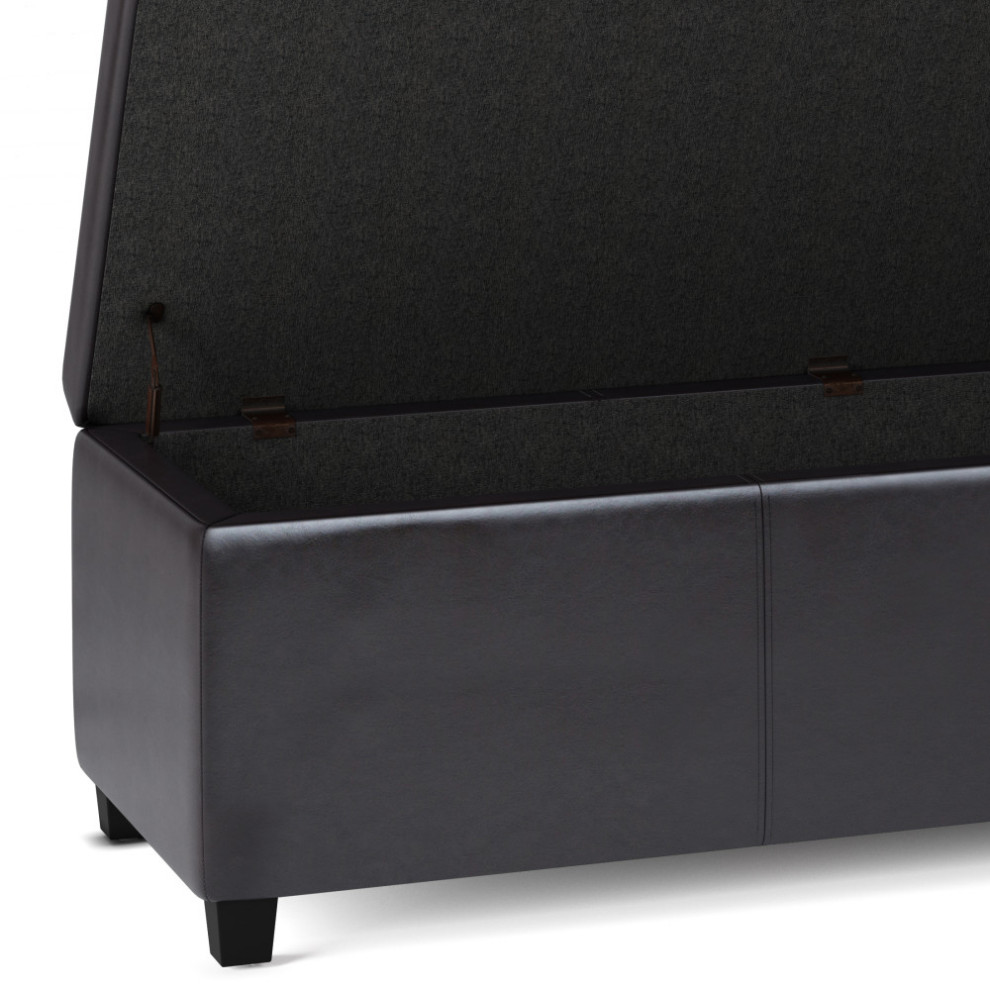 Avalon Extra Large Storage Ottoman Bench   Contemporary   Footstools And Ottomans   by Simpli Home Ltd.  Houzz