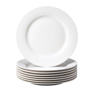 THOMSON POTTERY Basic White Stoneware Dinner Plate (Set Of 8) 201355