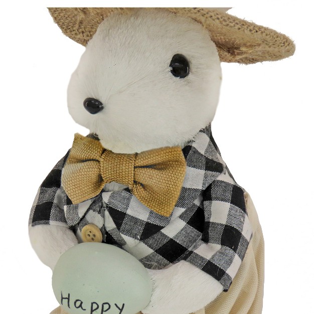 Fluffy Male Bunny Table Decoration Easter Collection