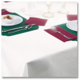 Hoffmaster 210441 8108 W White Linen Like Tablecov...