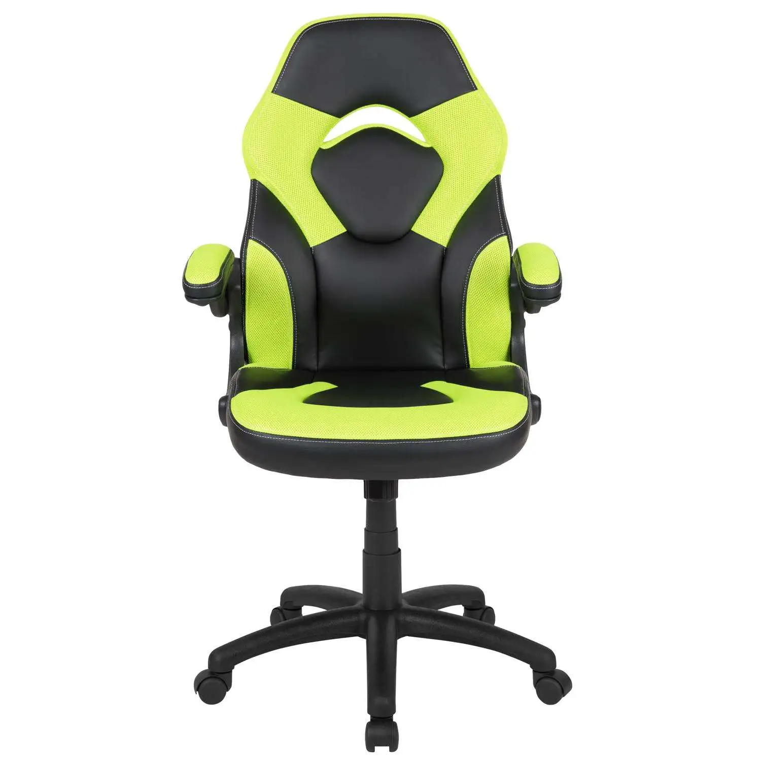 X10 Green Leather/Mesh Office Chair