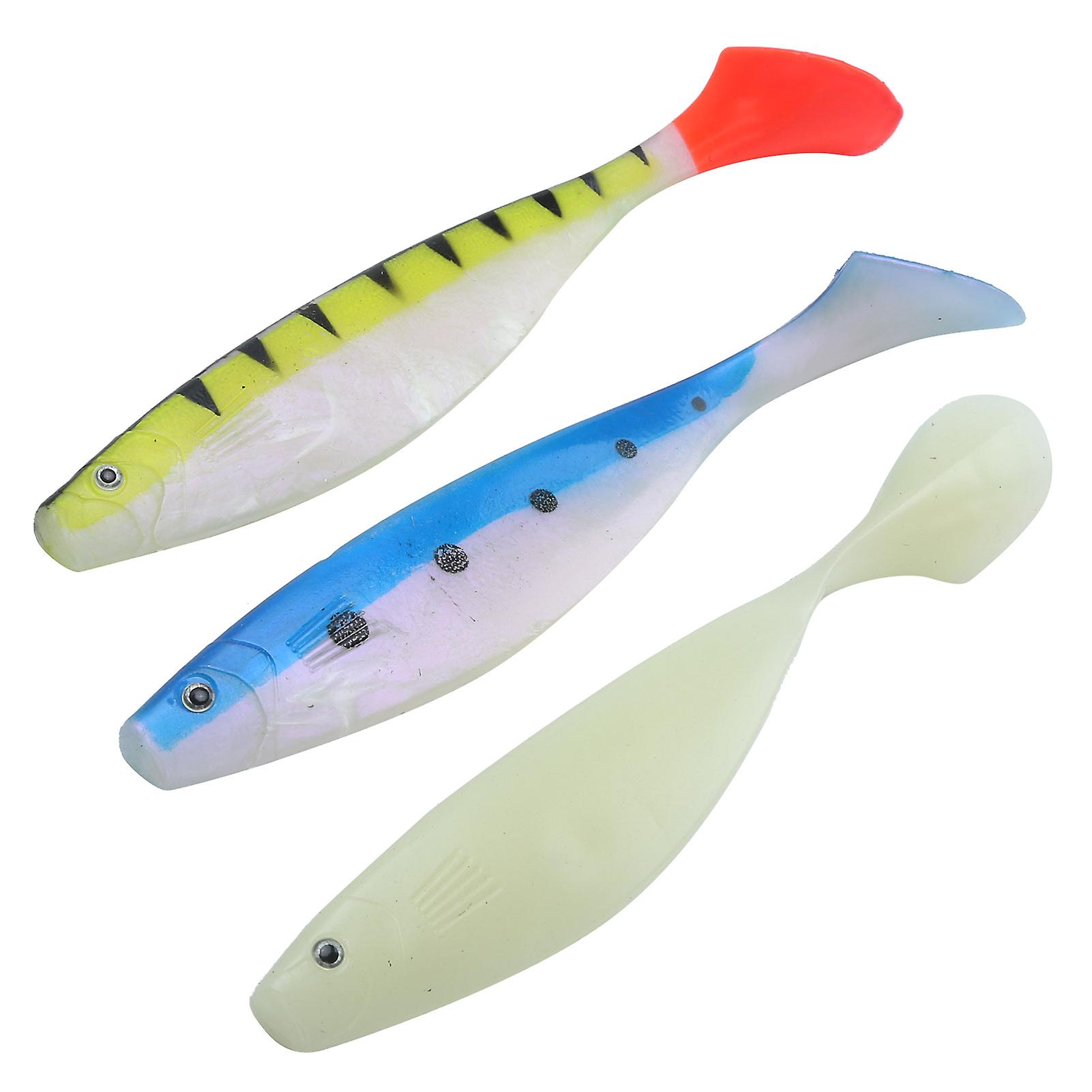 Artificial Fish Shape Bait Ttail Bait Lifelike Soft Lure Fake Fishing Luminous Swimbait