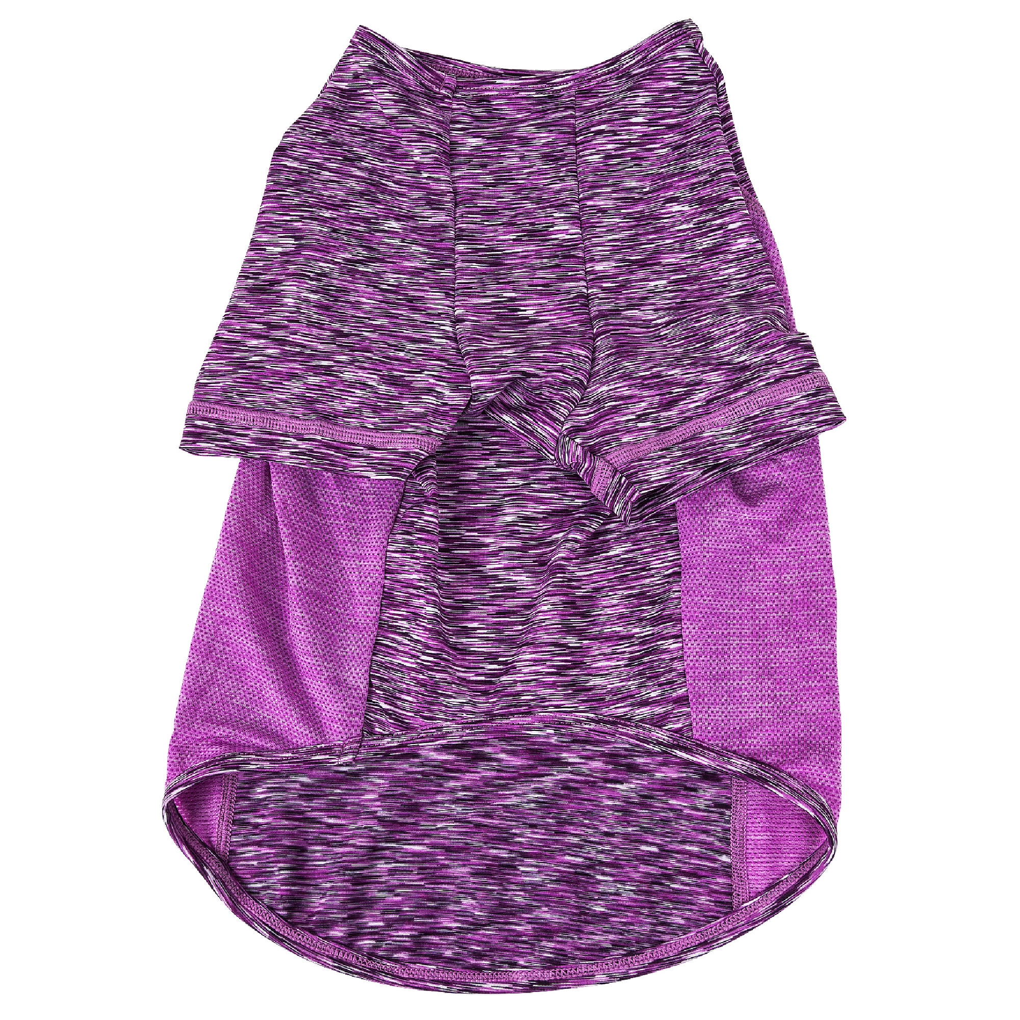 Pet Life Purple Active Warf Speed Heathered Ultra-Stretch Sporty Performance Dog T-Shirt， X-Small