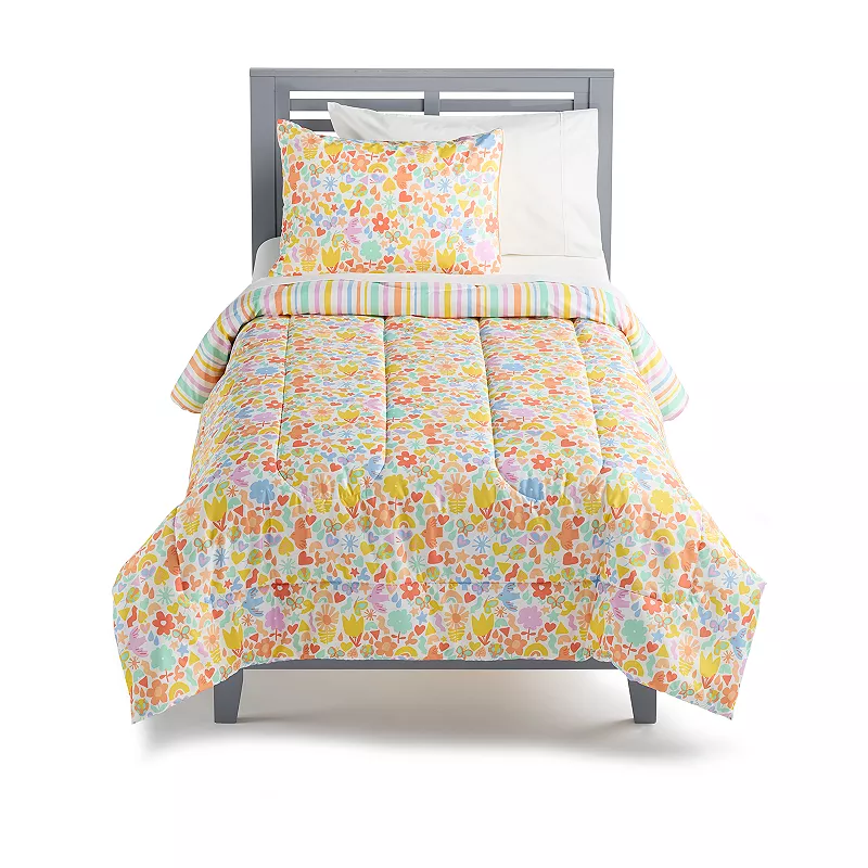 The Big One Kids? Norah Garden Reversible Comforter Set with Shams