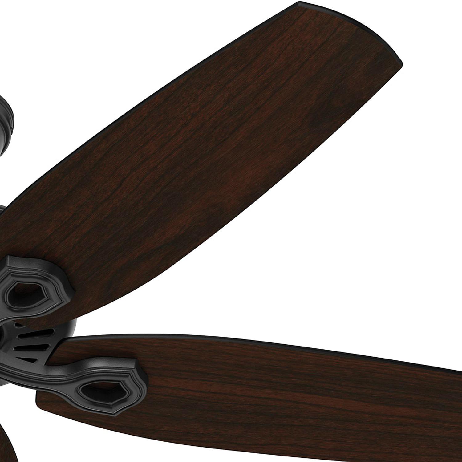 Hunter 52 Builder Matte Black Ceiling Fan with Pull Chain