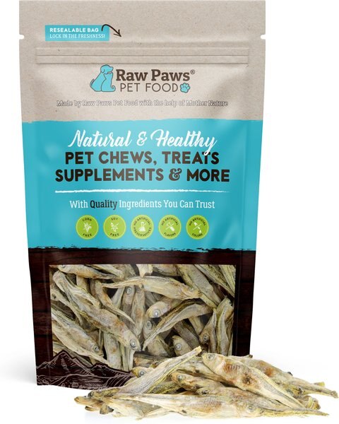 Raw Paws Freeze-Dried Smelt Minnows Dog and Cat Treats