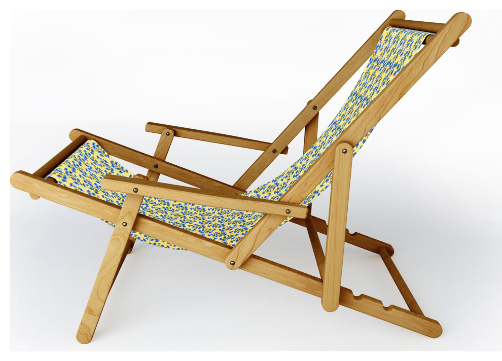 Deny Designs Caroline Okun Swedish Gingham Blooms Sling Chair   Contemporary   Outdoor Lounge Chairs   by Deny Designs  Houzz