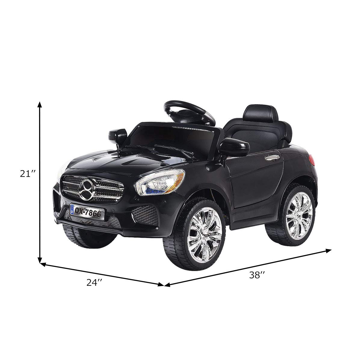 Kids Ride On Car, 6V RC Parental Remote Control & Foot Pedal Manual Modes