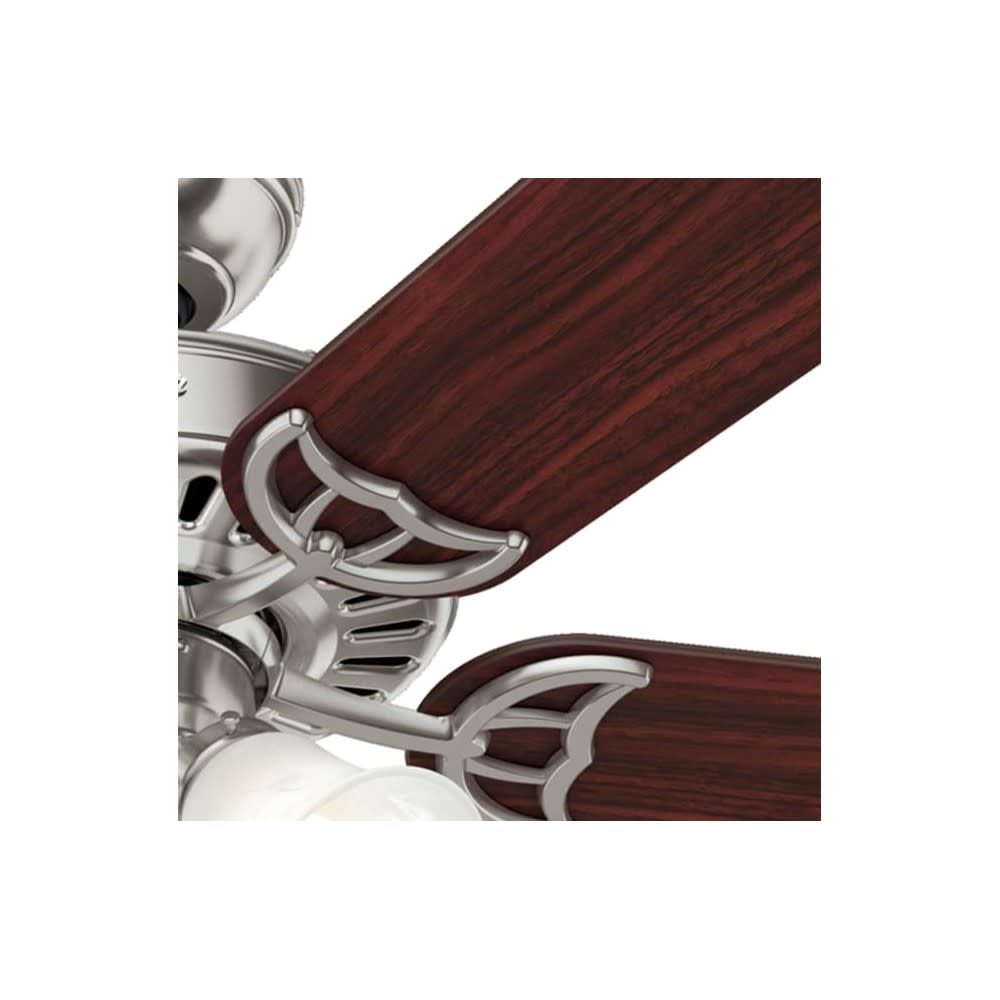 Hunter Studio Series Ceiling Fan 52 Brushed Nickel Cherry