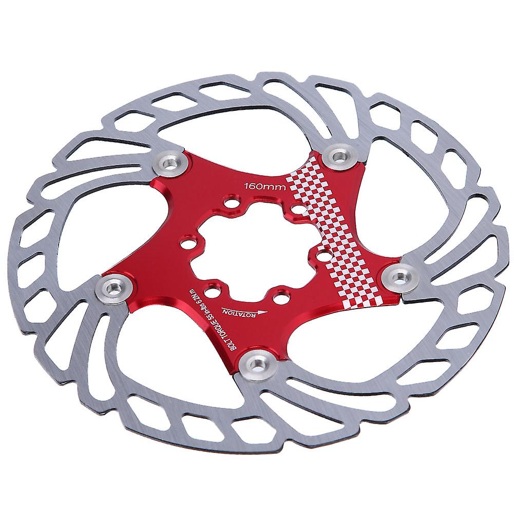 160mm Floating Disc Six Bolts Bicycle Mountain Bike Brake Disc Cycling Accessoryred+silver