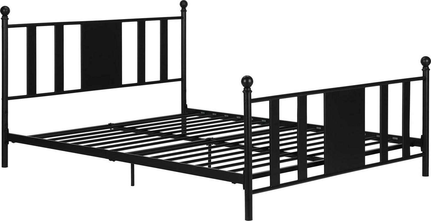 DHP Langham Metal Platform Bed with Adjustable Height， Queen， Black