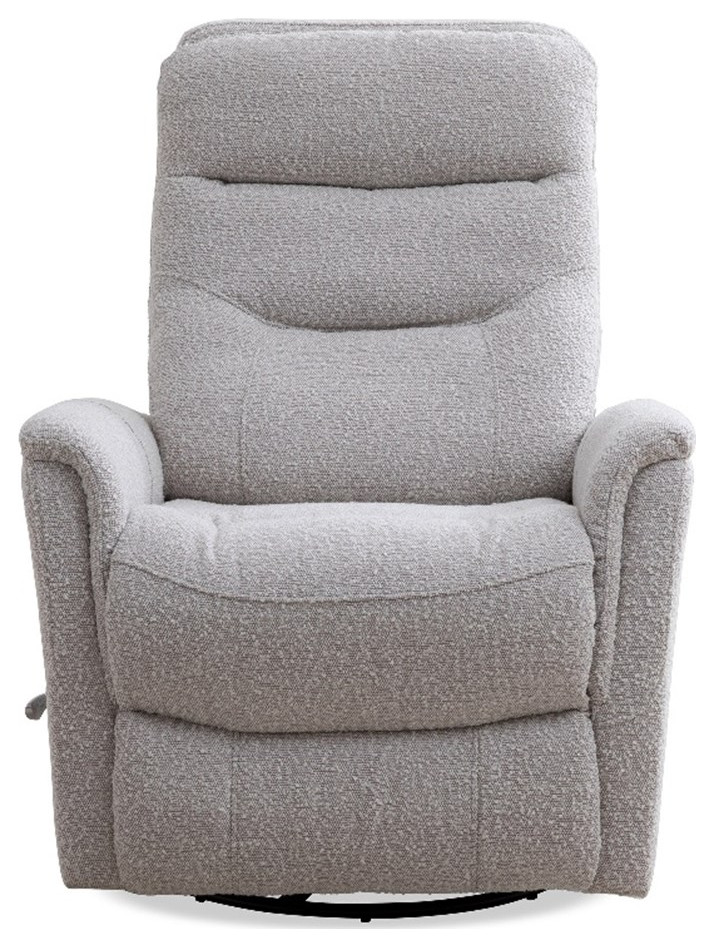 Home Square Bloke Cotton Fabric Swivel Glider Recliner in Fossil   Set of 2   Transitional   Recliner Chairs   by Homesquare  Houzz