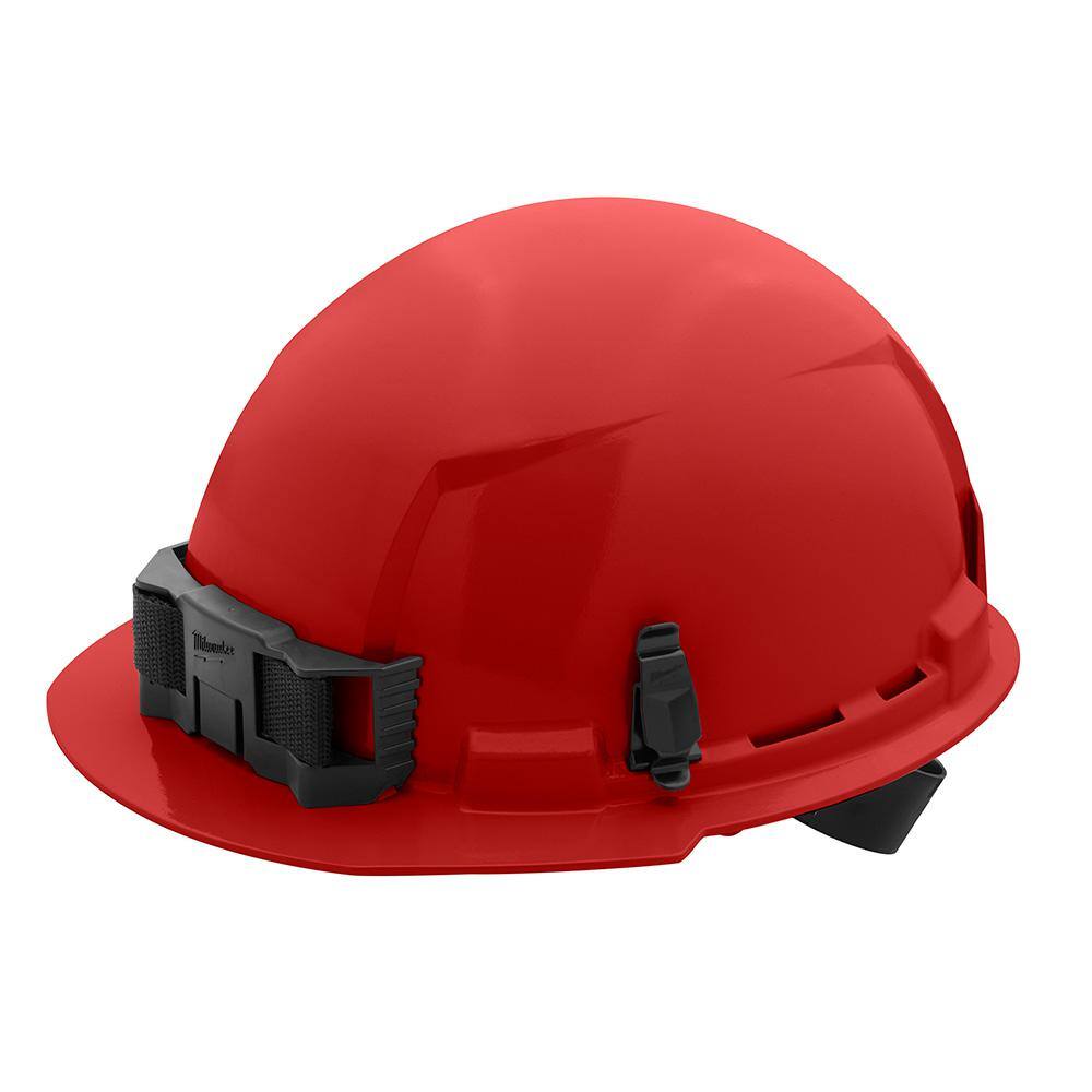 MW BOLT Red Type 1 Class E Front Brim Non-Vented Hard Hat with 4 Point Ratcheting Suspension 48-73-1108