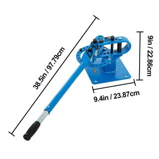 VEVOR 1 in. to 3 in. Manual Pipe Bender 0 to 90 Tube Bender with 7 Dies for HVAC Repair Shops Steel Metal Copper SDWGJ1-3INCH00001V0