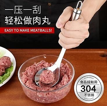 304 Stainless Steel Meatball Spoon Creative Lazy Squeeze Meatball Making Artifact Kitchen Gadget