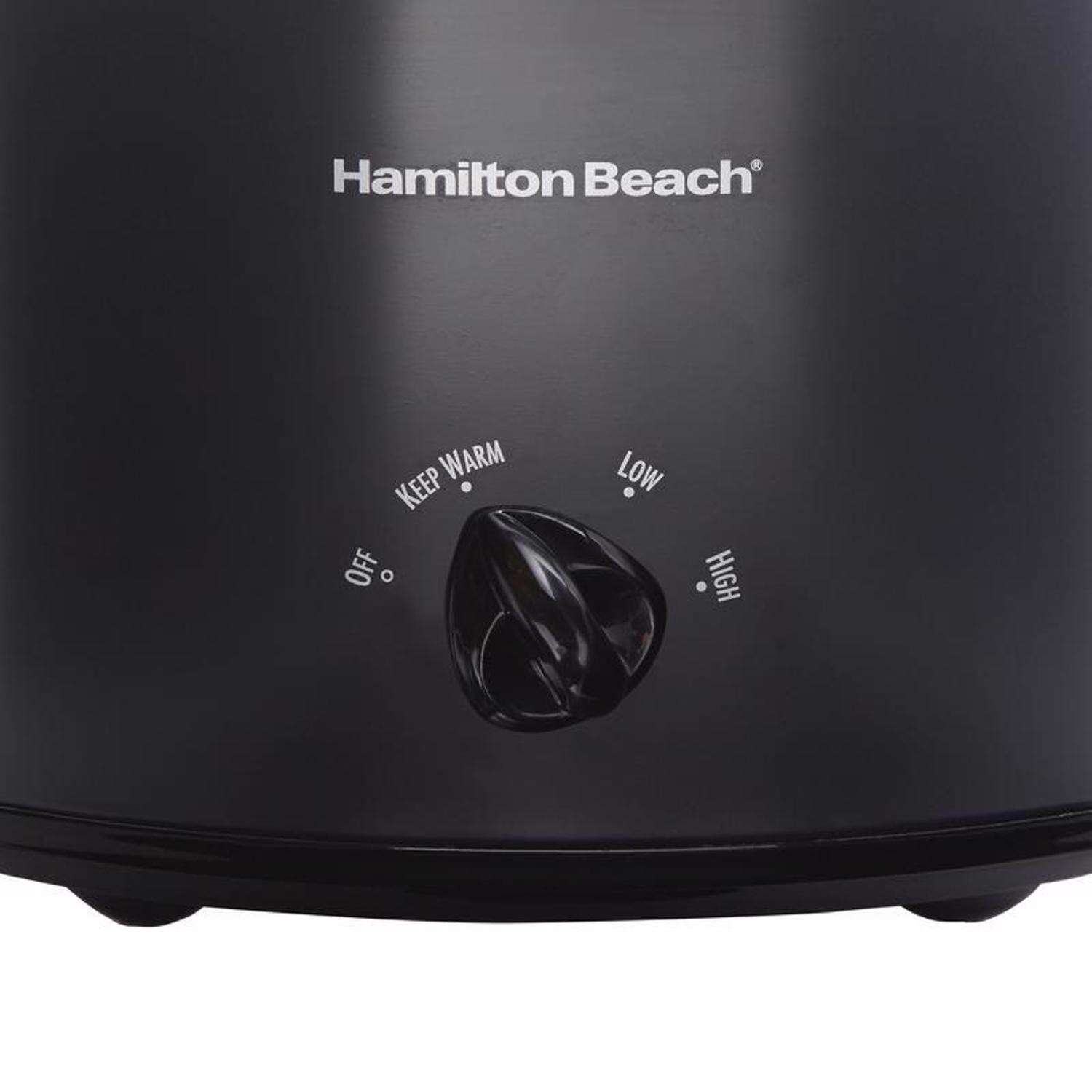 Hamilton Beach 3 qt Black Stoneware Slow Cooker