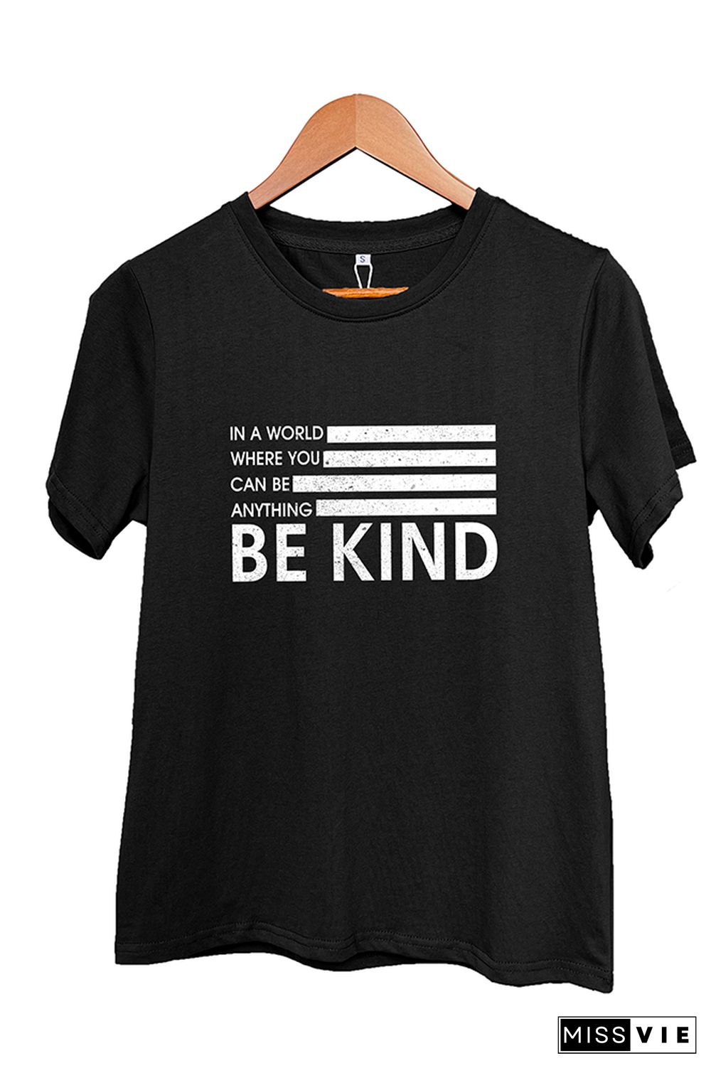 Be Kind Print Short Sleeve Graphic Tee Wholesale