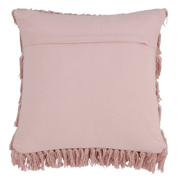 Down Filled Woven Fringes Pillow Saro Lifestyle