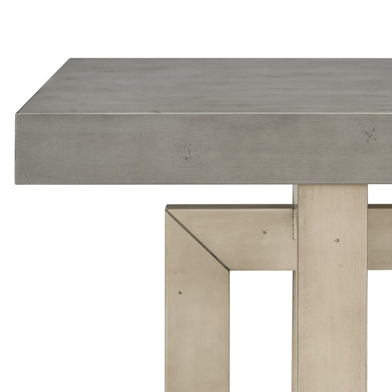 Contemporary Entryway Console Table with Industrial inspired Concrete Wood Top