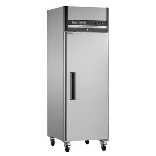 Maxx Cold 26.8 in. 23 cu.ft. Single Door Reach-in Refrigerator Top Mount Stainless Steel with Storage MXCR-23FDHC