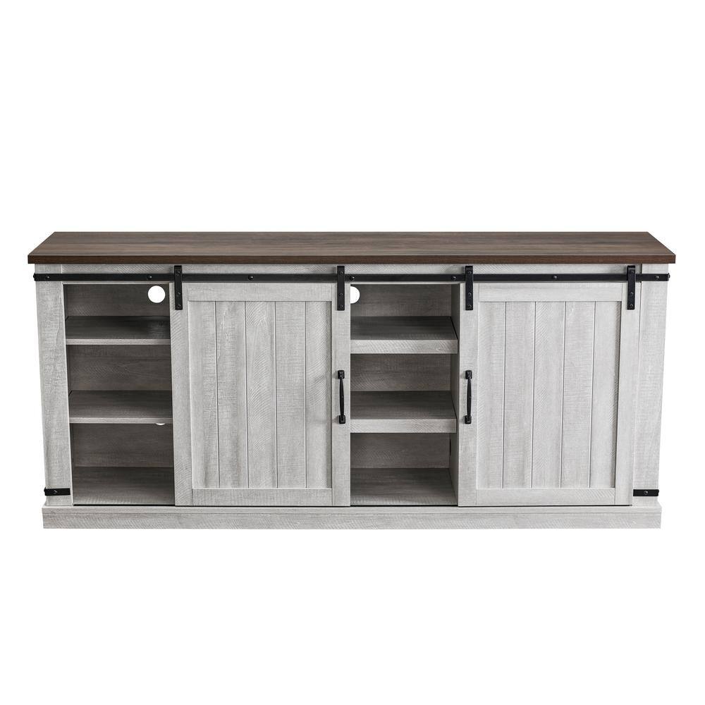 FESTIVO 68 in. White TV Stand for TVs Up to 70 in. FTS20721