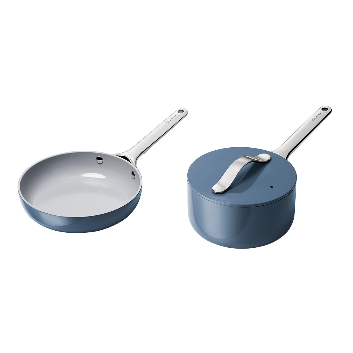 Caraway Home NonStick Ceramic Mini Fry Pan and Mini Sauce Pan Duo