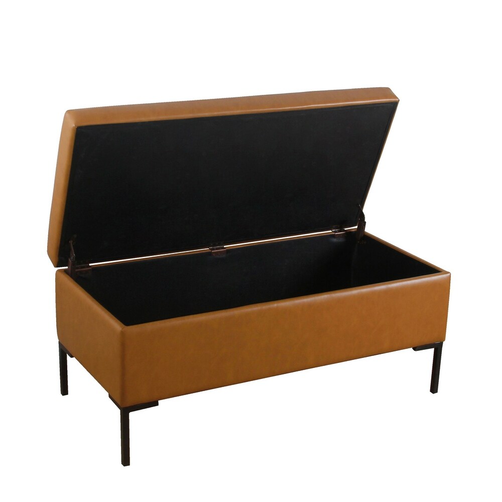 HomePop Large Storage Bench with Metal Legs