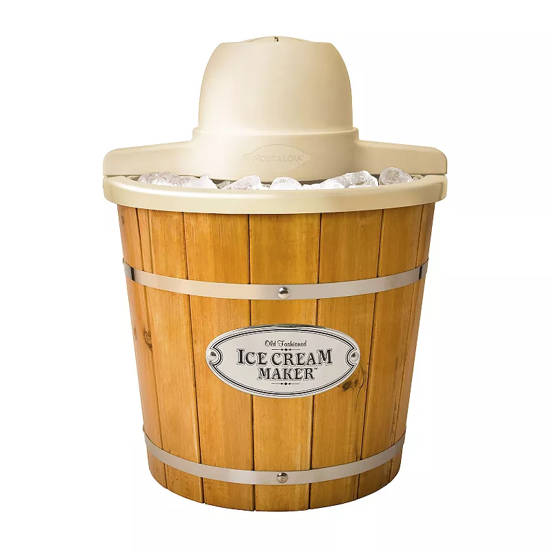 Nostalgia Electrics 4-qt. Electric Wood Bucket Ice Cream Maker