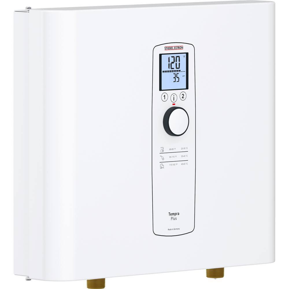 Stiebel Eltron Tempra 12 Plus Advanced Flow Control  Self-Modulating 12 kW 2.34 GPM Compact Residential Electric Tankless Water Heater Tempra 12 Plus