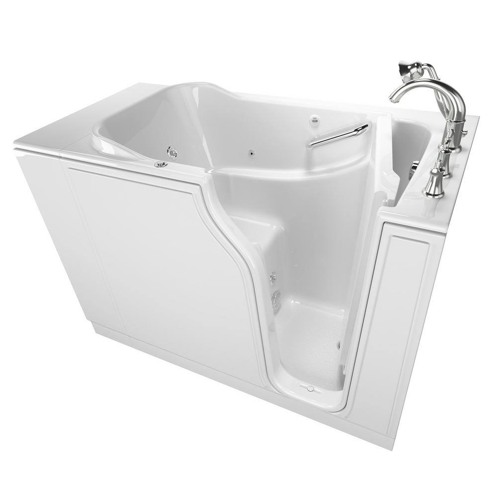 American Standard Gelcoat Value Series 52 in. Right Hand Walk-In Whirlpool Bathtub in White 3052.409.WRW-PC