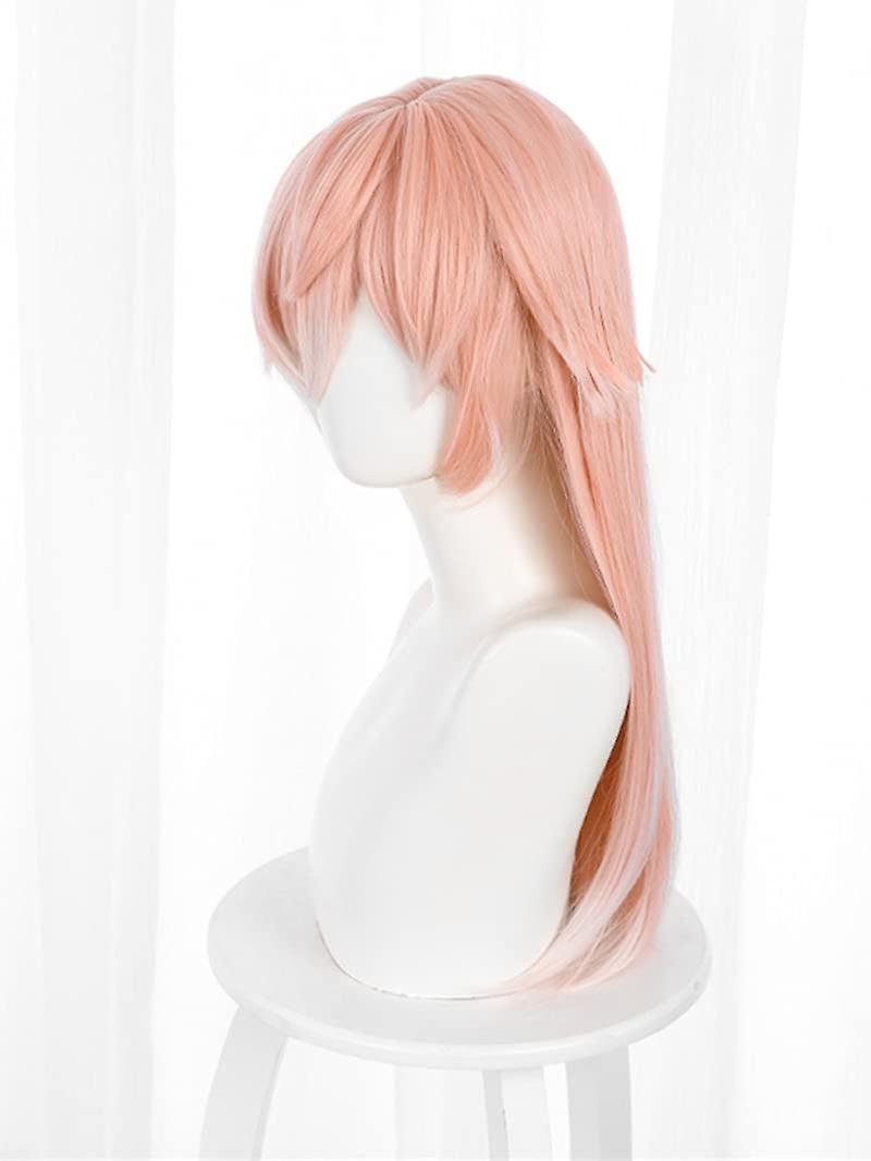 Pink Gradient Heat Resistant Wig For Cosplay Yanfei Anime Wig Halloween Costume Wig Pink -