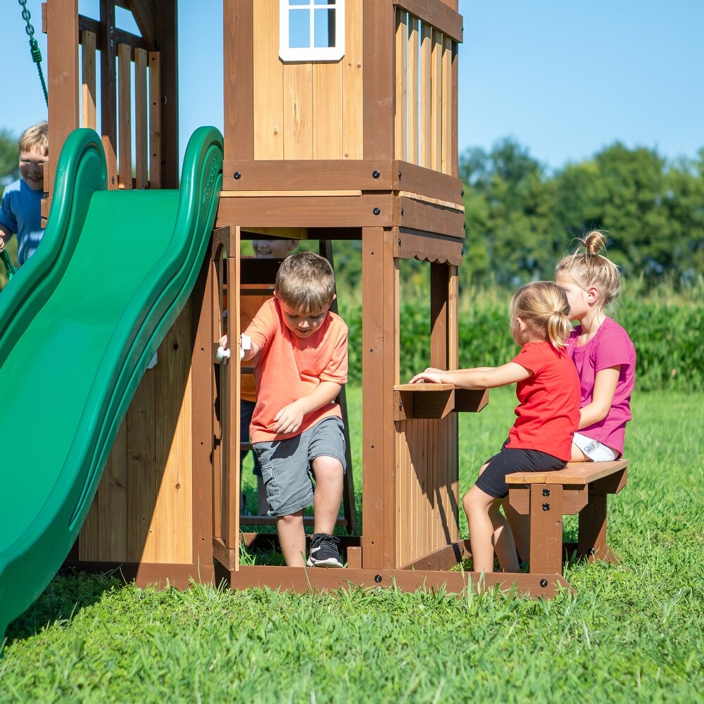 Backyard Discovery Lakewood  Cedar Wooden Swing Set