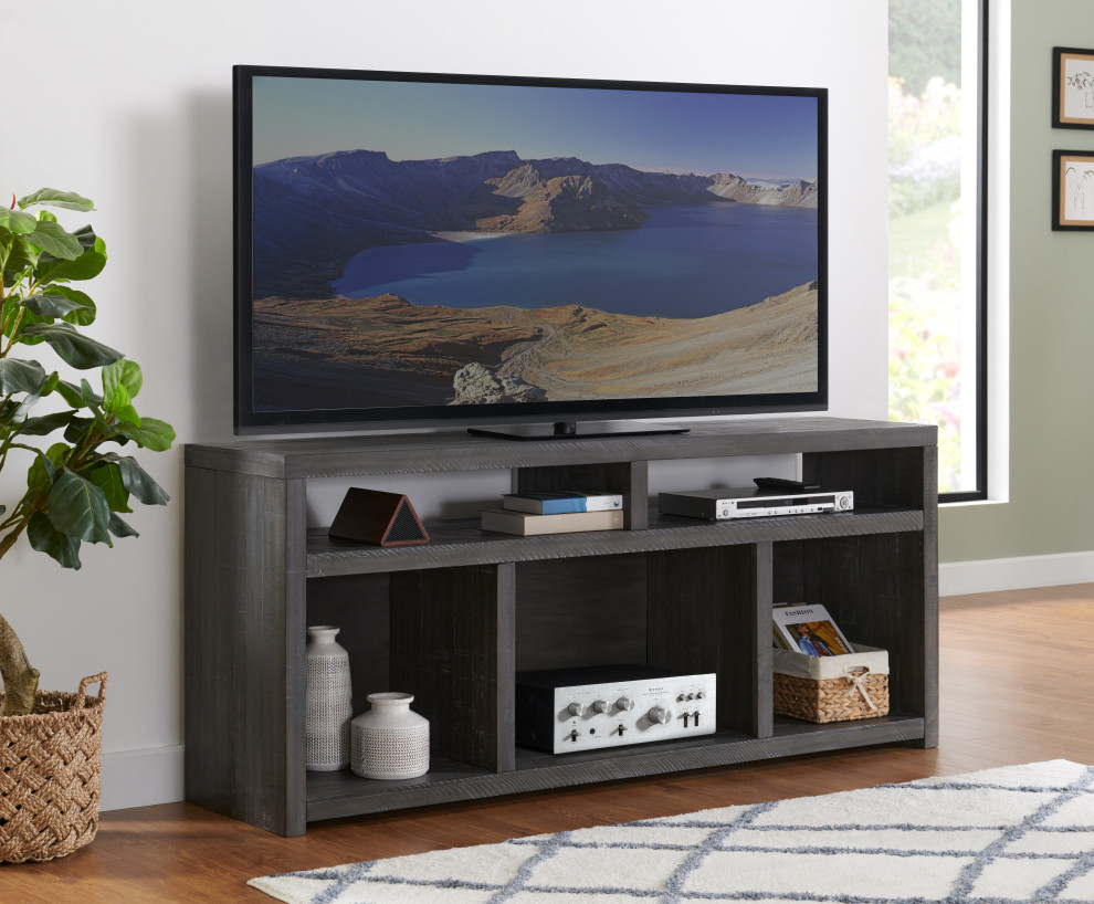 Lexington Rectangular 70 quotSolid Wood TV Stand   Transitional   Entertainment Centers And Tv Stands   by Martin Svensson Home  Houzz