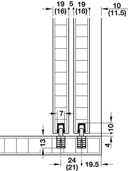 Hafele 405.82.215 Sliding Door Hardware  Hawa Clip...