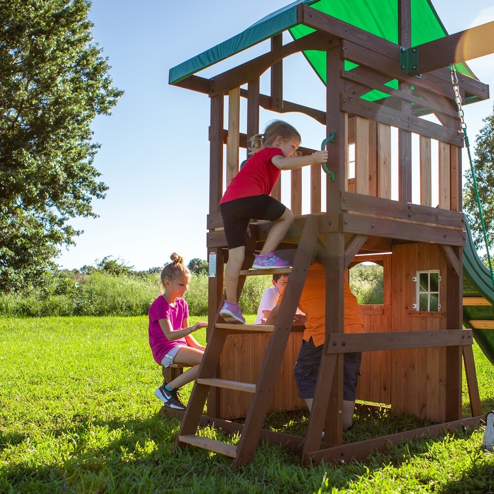 Backyard Discovery Lakewood  Cedar Wooden Swing Set