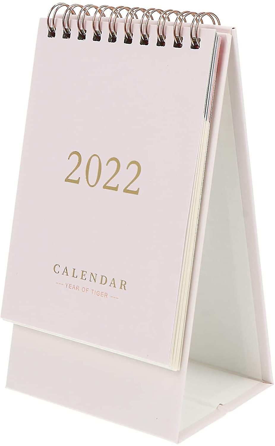 2021-2022 Desktop Calendar Mini Desktop Standing Flip Monthly Calendar Memo Book School， Home， Offic