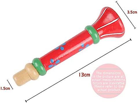 3pcs Wood Musical Instrument Toys Small Buglet Wooden Vertical Whistle Small Speakers Trumpet Toy Children Toy(random)