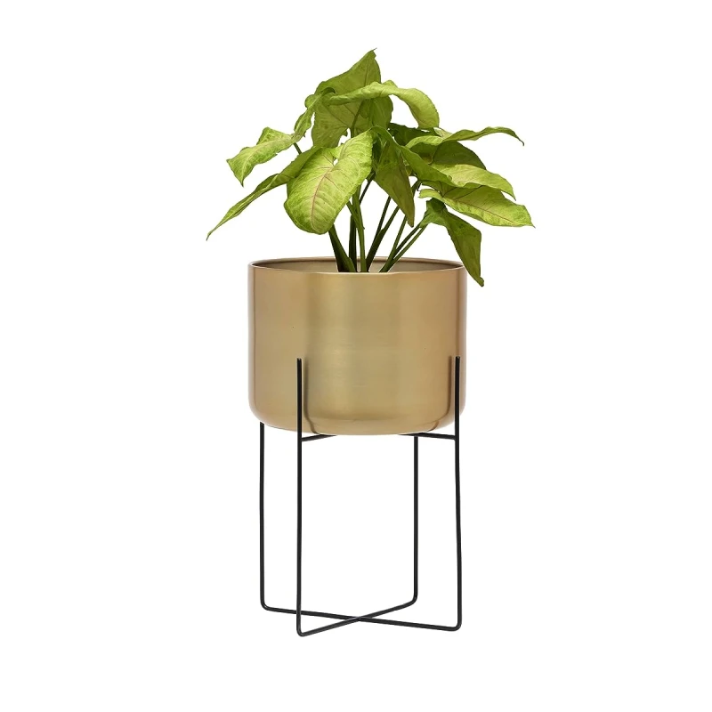 New Arrival Gold Plated Luxury Home Planter Best Selling Round Shape Indoor Planter Buy From Direct Manufacturer