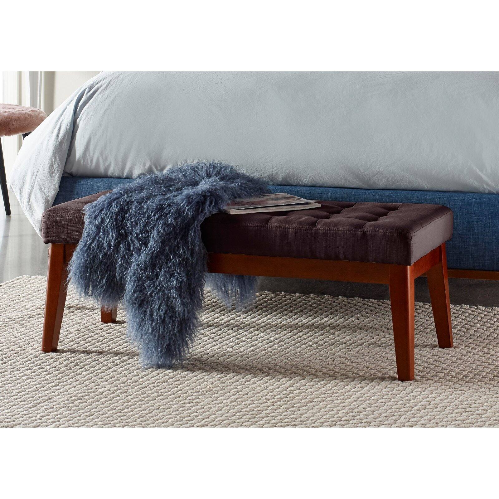 Elle Decor Claire Tufted Bedroom Bench