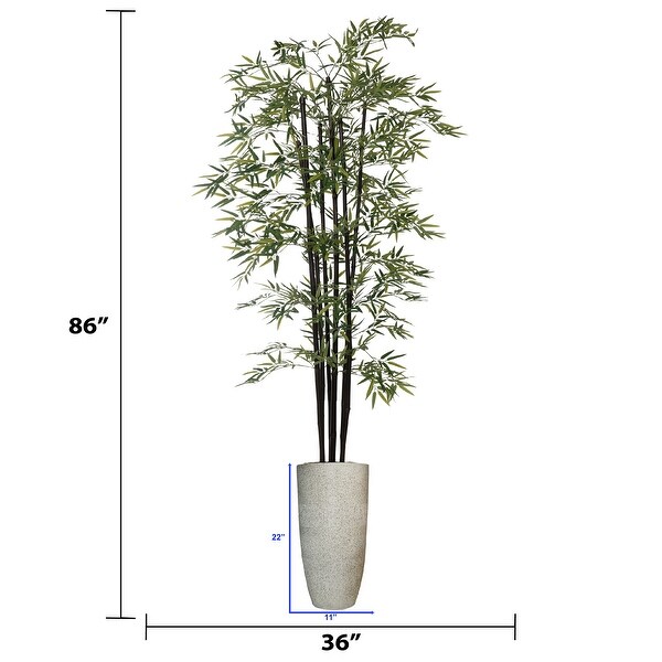 Vintage Home Artificial Faux Real Touch 7.17 Ft Bamboo Tree In Planter