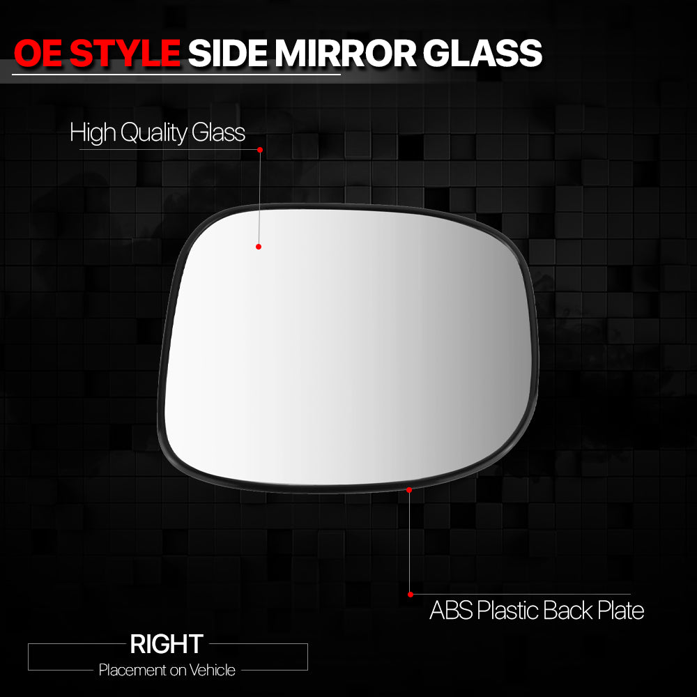 [Right] Passenger Side Mirror Glass OE Style Replacement for 12-15 Civic Hybrid