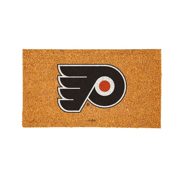 Evergreennhlphiladelphia Flyers Logo Natural Coir 28 X 16 Inches Indoor Outdoor Doormat