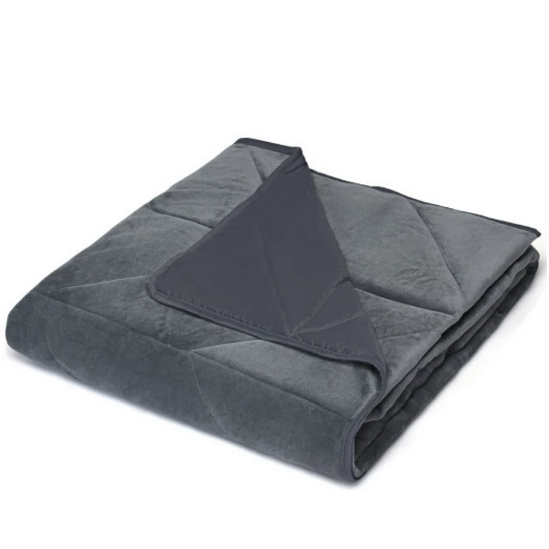 Crystal Velvet Fabric Weighted Blanket with Glass Beads