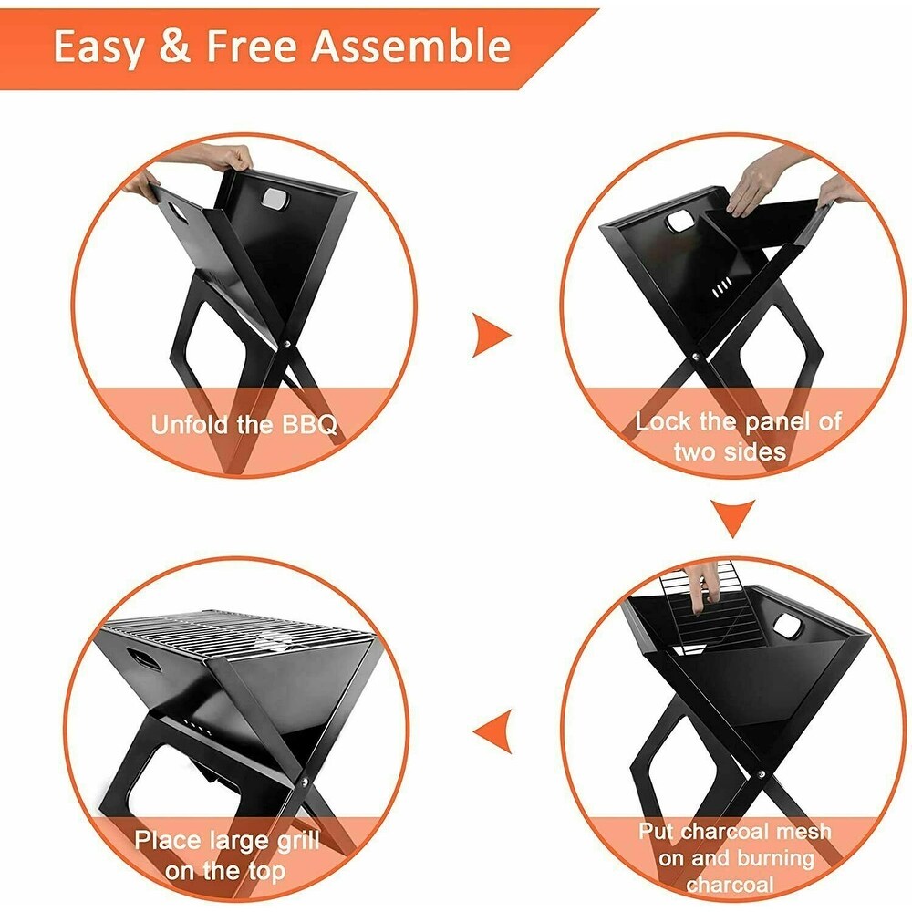 Portable BBQ Folding Charcoal Grill   50.00\