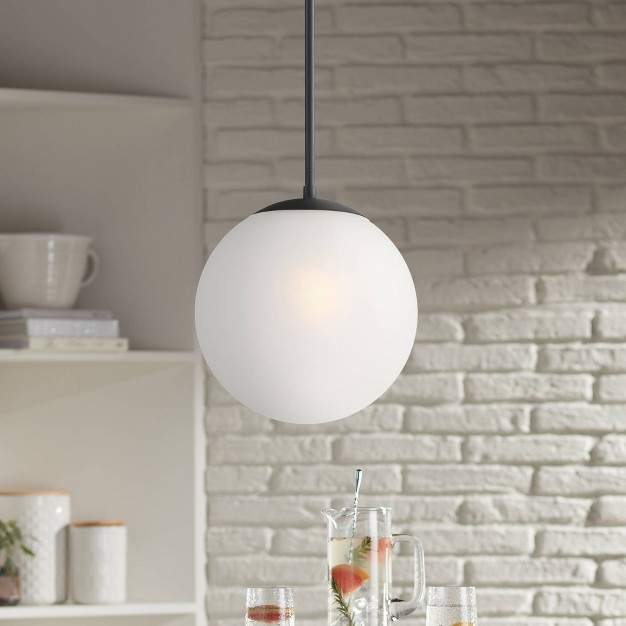 Wide Modern Orb Frosted Globe Glass Shade For Dining Room House Foyer Kitchen Island Entryway Bedroom Home