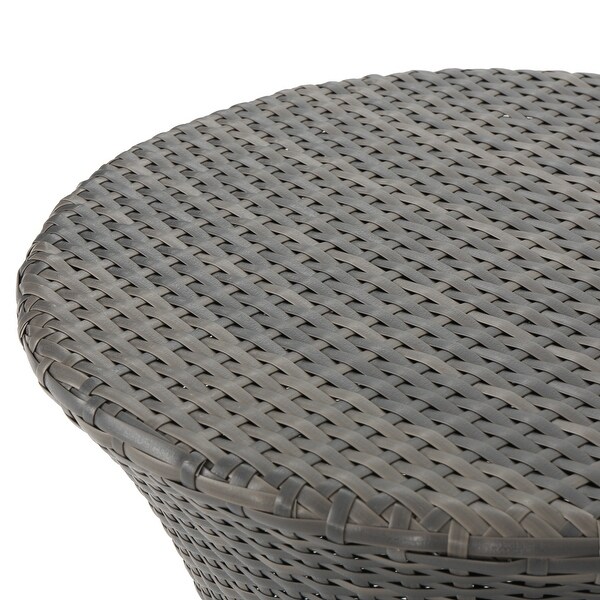 Adriana Outdoor Boho Wicker Accent Table by Christopher Knight Home