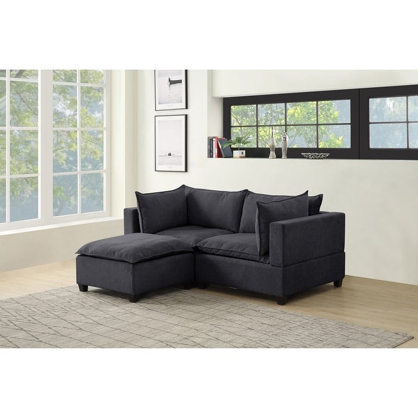 3 Piece Sectional Sofa in Dark Gray