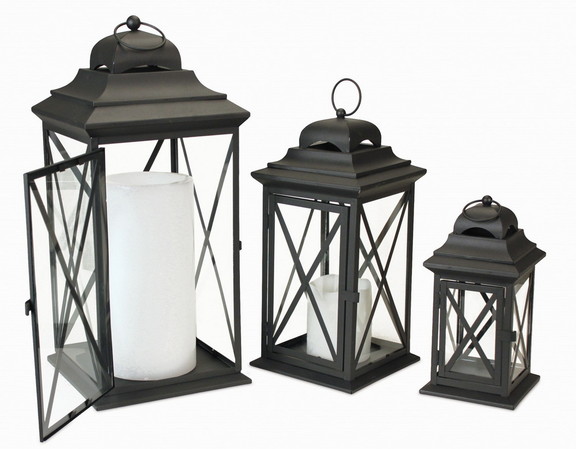 Melrose 50220DS Lantern (Set of 3) 11.75H 22H Ir...