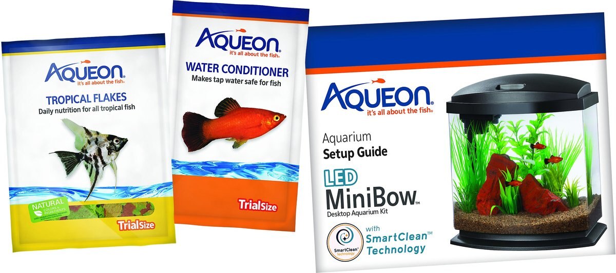 Aqueon LED MiniBow SmartClean Fish Aquarium Kit