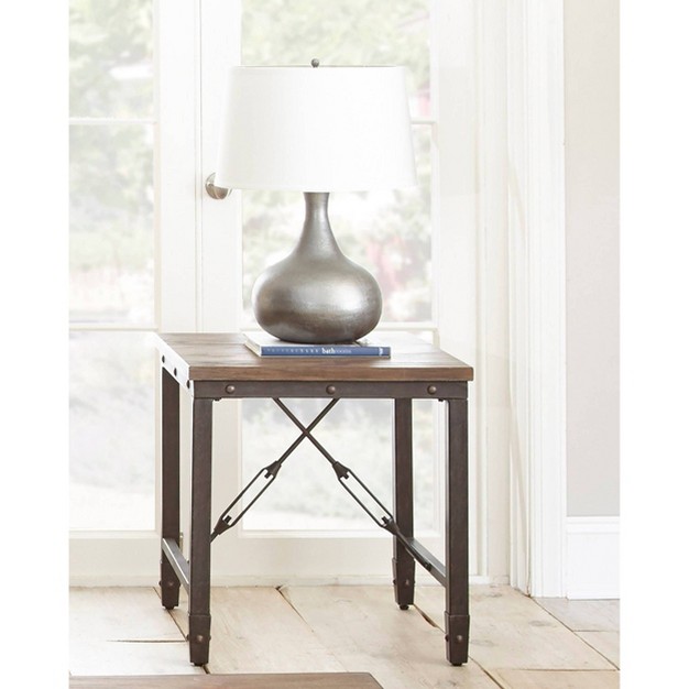 Jersey End Table Antique Oak Steve Silver Co